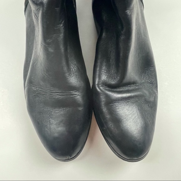RENNY Black High Leather Riding Boots Size 7.5 - Picture 2 of 8